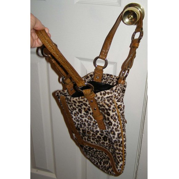 EUC Leopard Print Faux fur bag by SABINA NEW YORK - Picture 5 of 12
